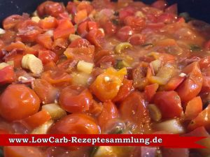 Tomaten Spargel Paprika Pfanne Low Carb